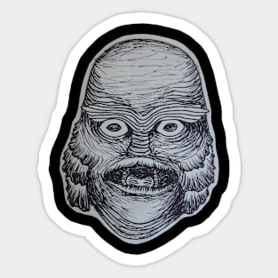 Creature Line Art Sticker